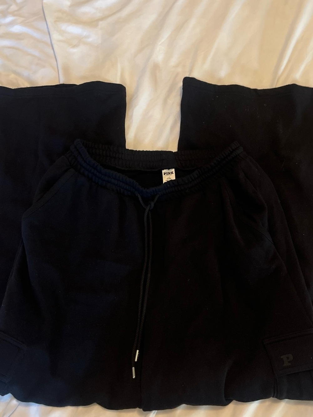 PINK Victoria's Secret Black Fleece Joggers